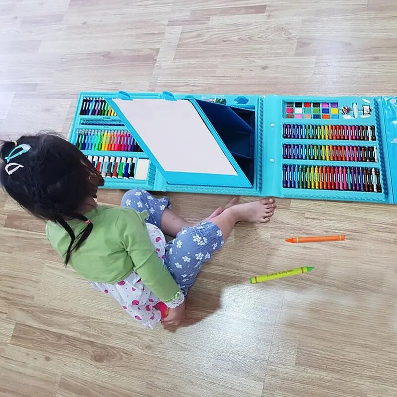 Arte Set Kit Colores Juego Dibujo Creativo Infantil con 208 Pcs ¡Increíble!