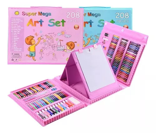 Arte Set Kit Colores Juego Dibujo Creativo Infantil con 208 Pcs ¡Increíble!